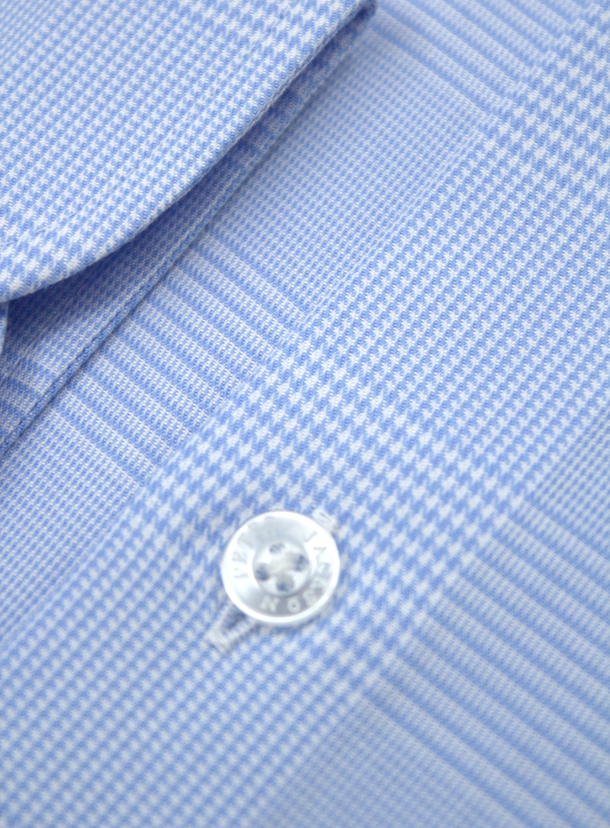 Plaid cotton cuff detail of the Milan Oversize Plaid Sky Blue Shirt