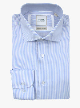 Milan Fine Stripe Sky Blue Shirt