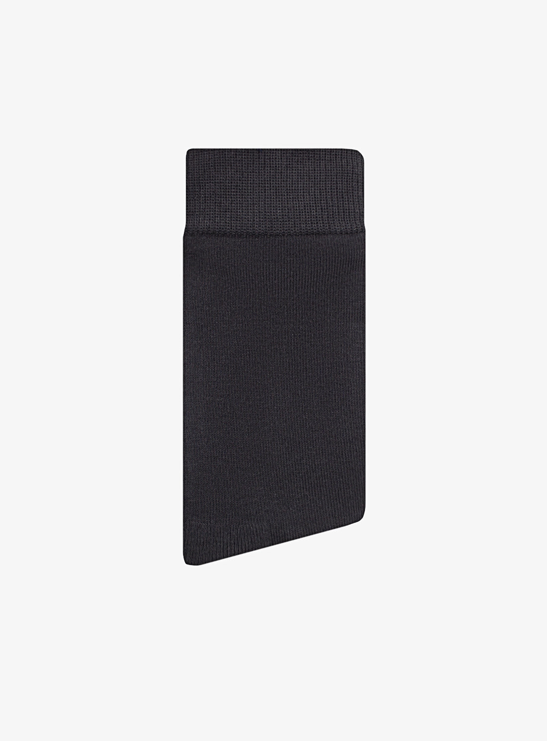 Black knitted pouch on a white background