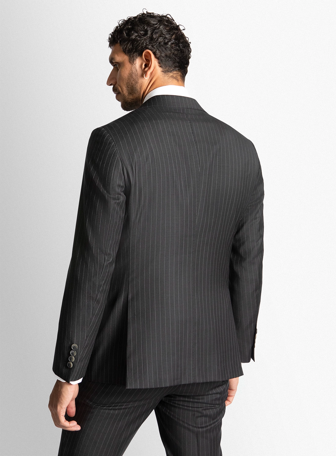 Alfonso pinstripe black suit