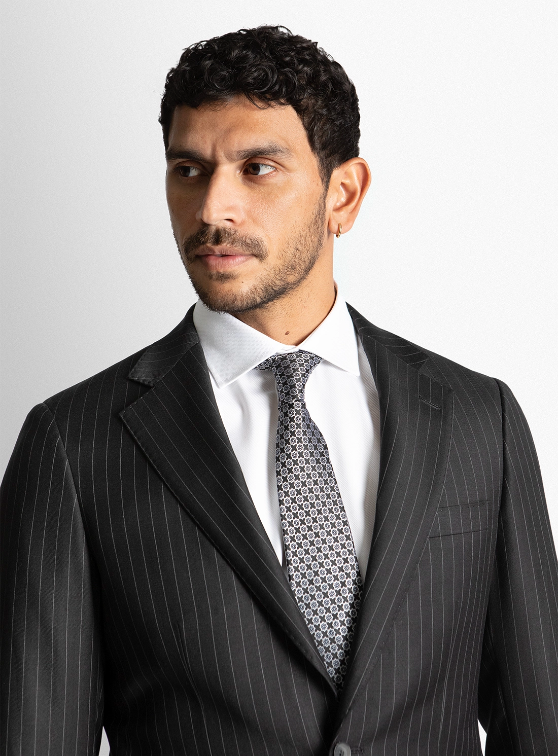 Alfonso pinstripe black suit