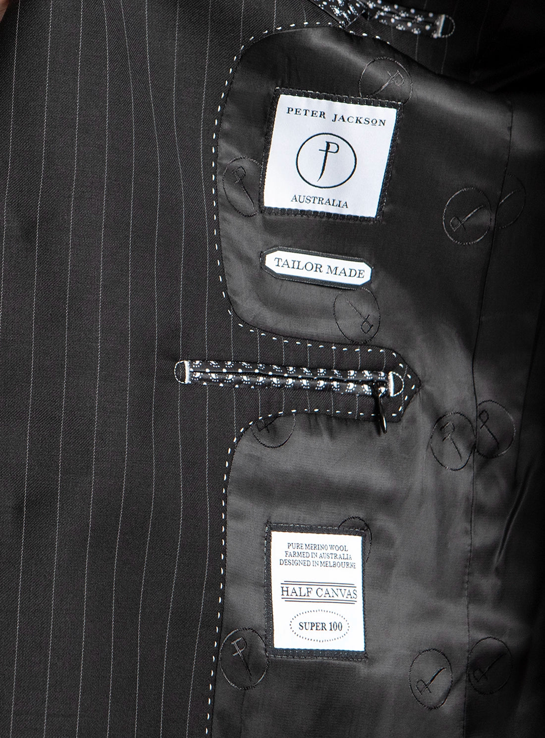 Alfonso pinstripe black suit