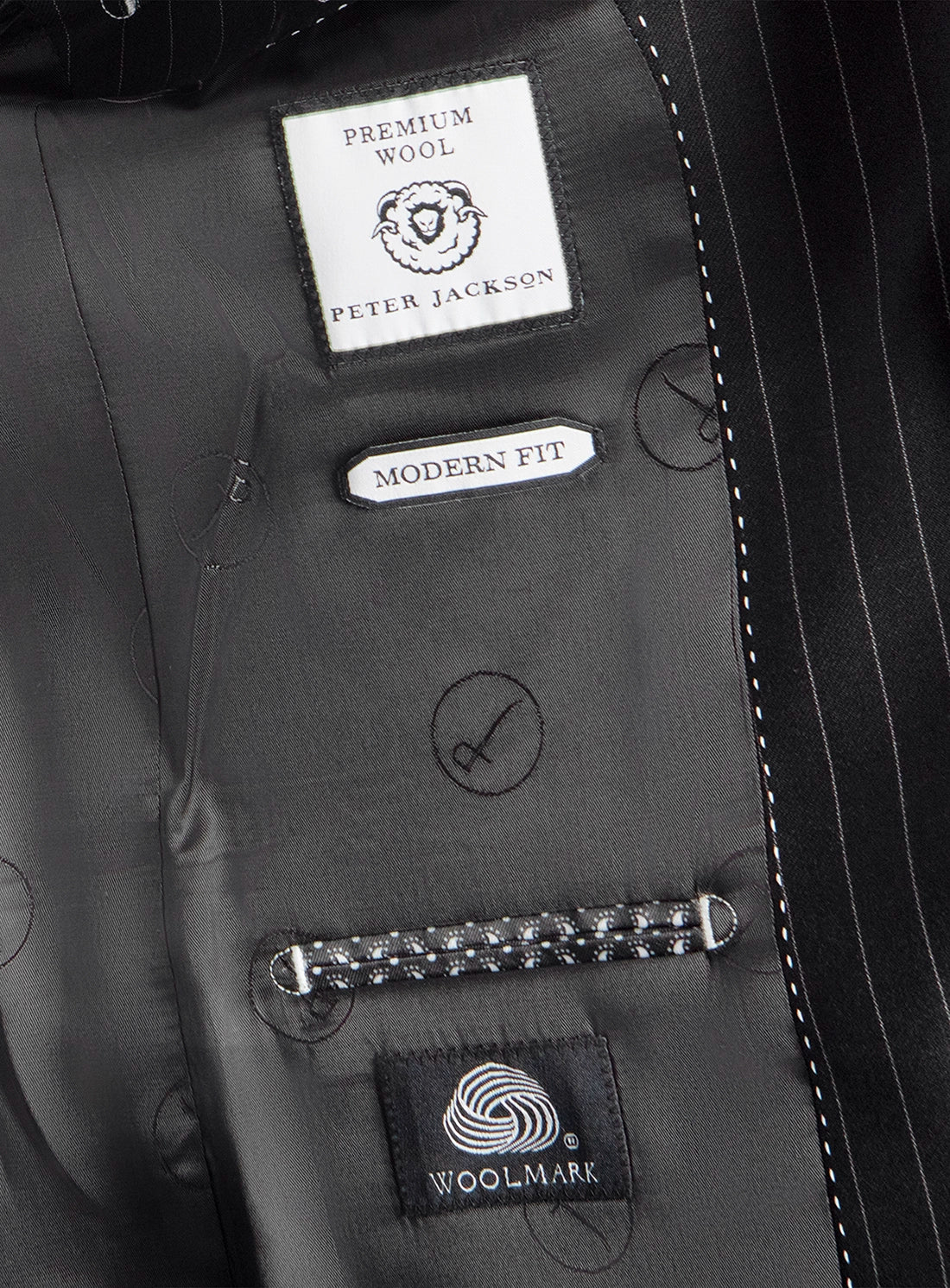 Alfonso pinstripe black suit