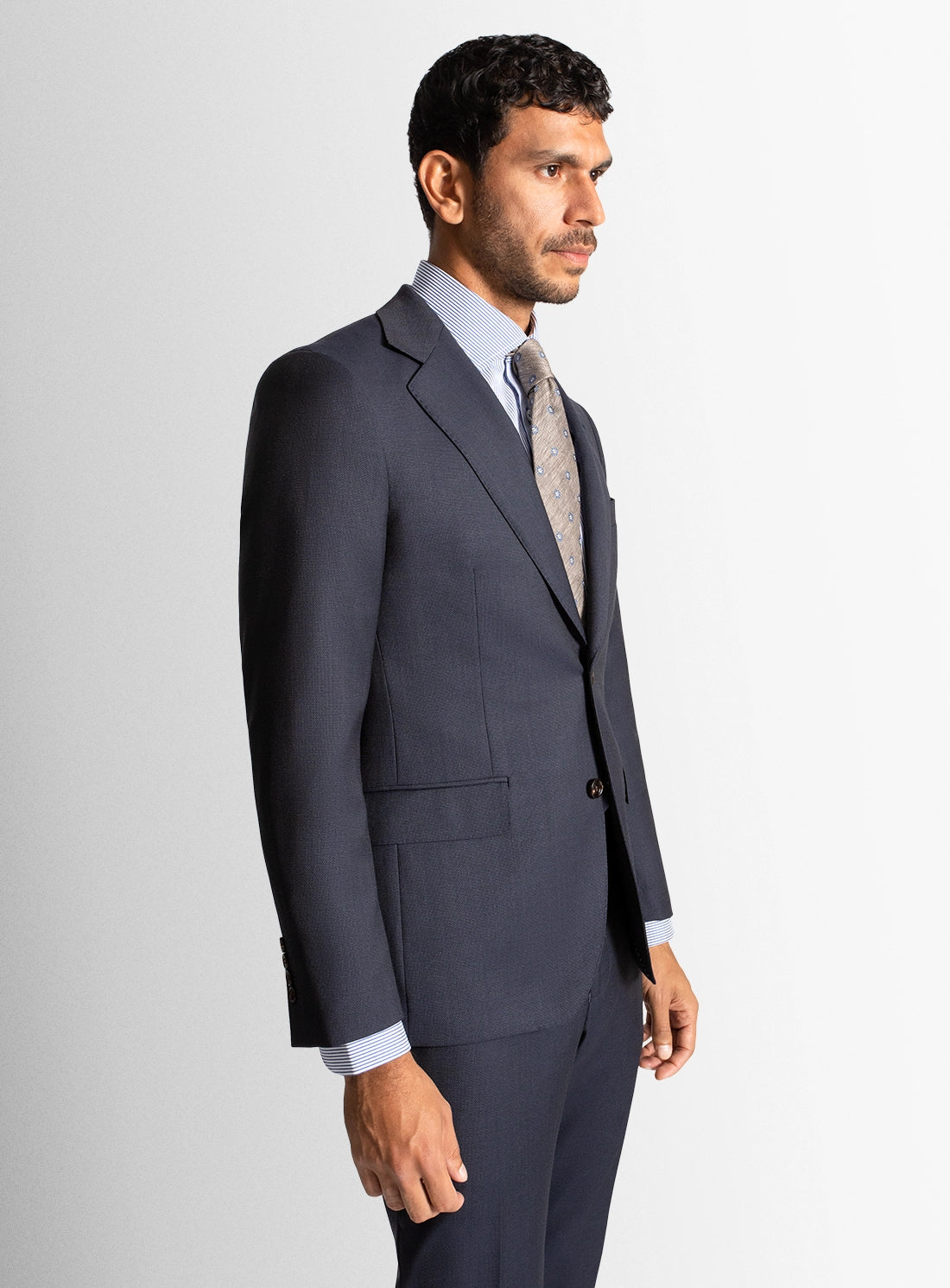 Mens Suit Blue Wool