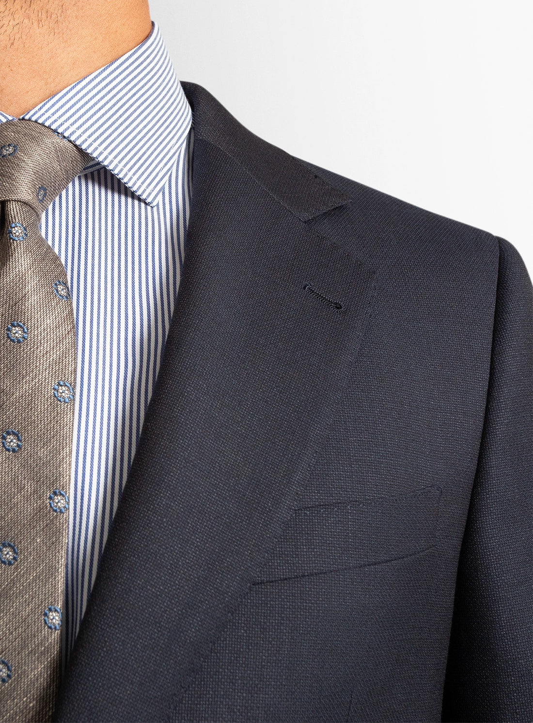 Mens Suit Blue Wool