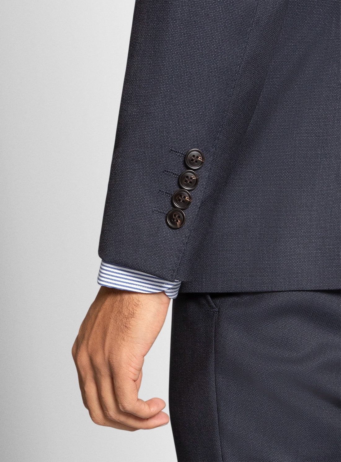 Mens Suit Blue Wool