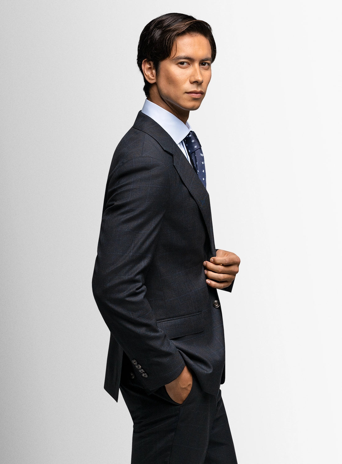Rafael Check Charcoal Grey Suit