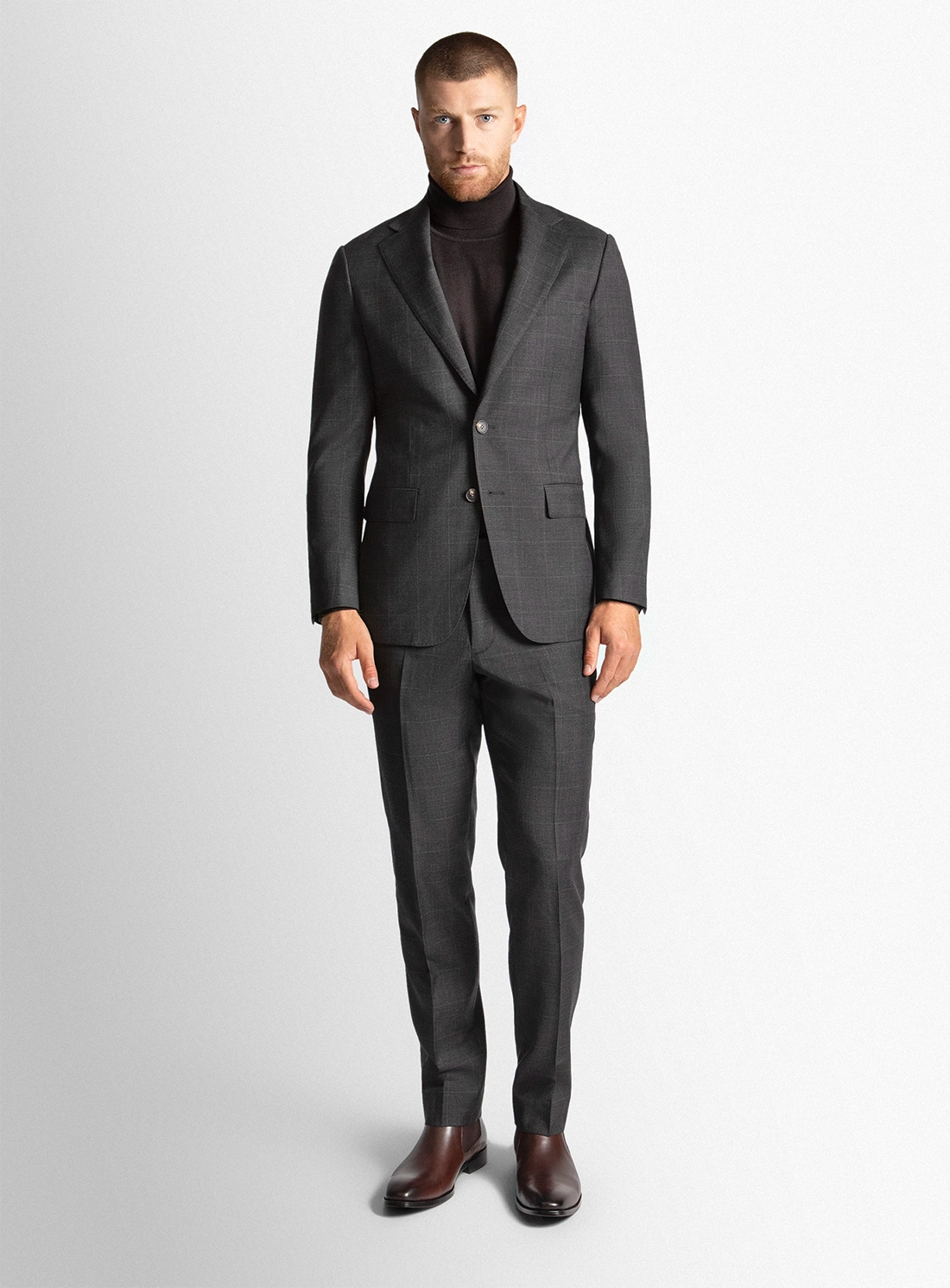 Spinoza Overcheck Charcoal Suit