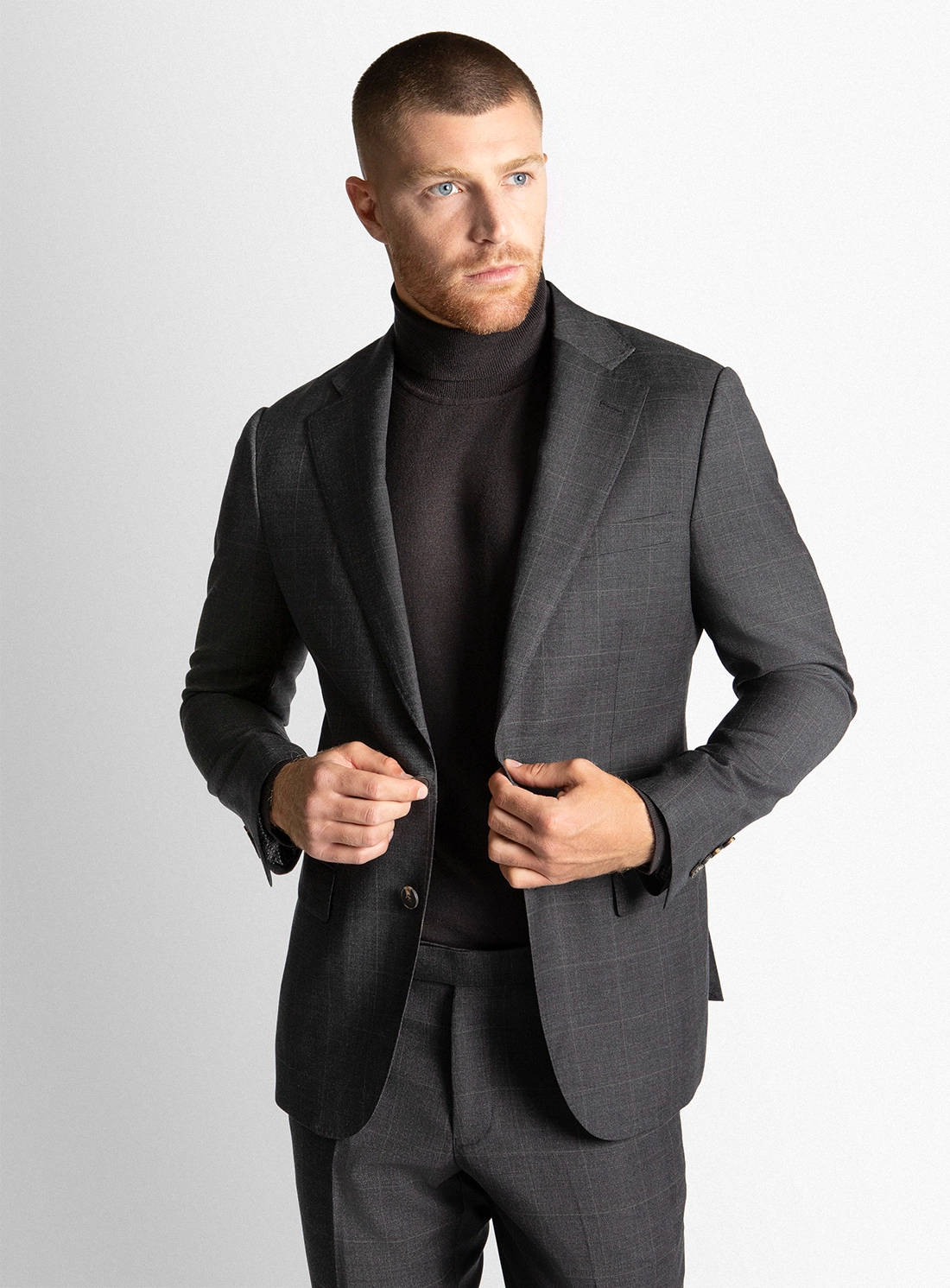 Spinoza Overcheck Charcoal Suit