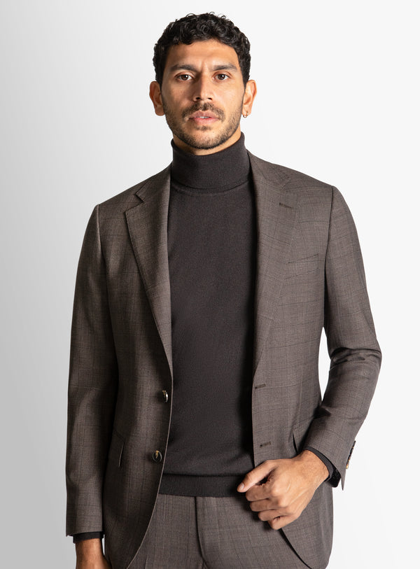 Isaac Chocolate Plaid Suit