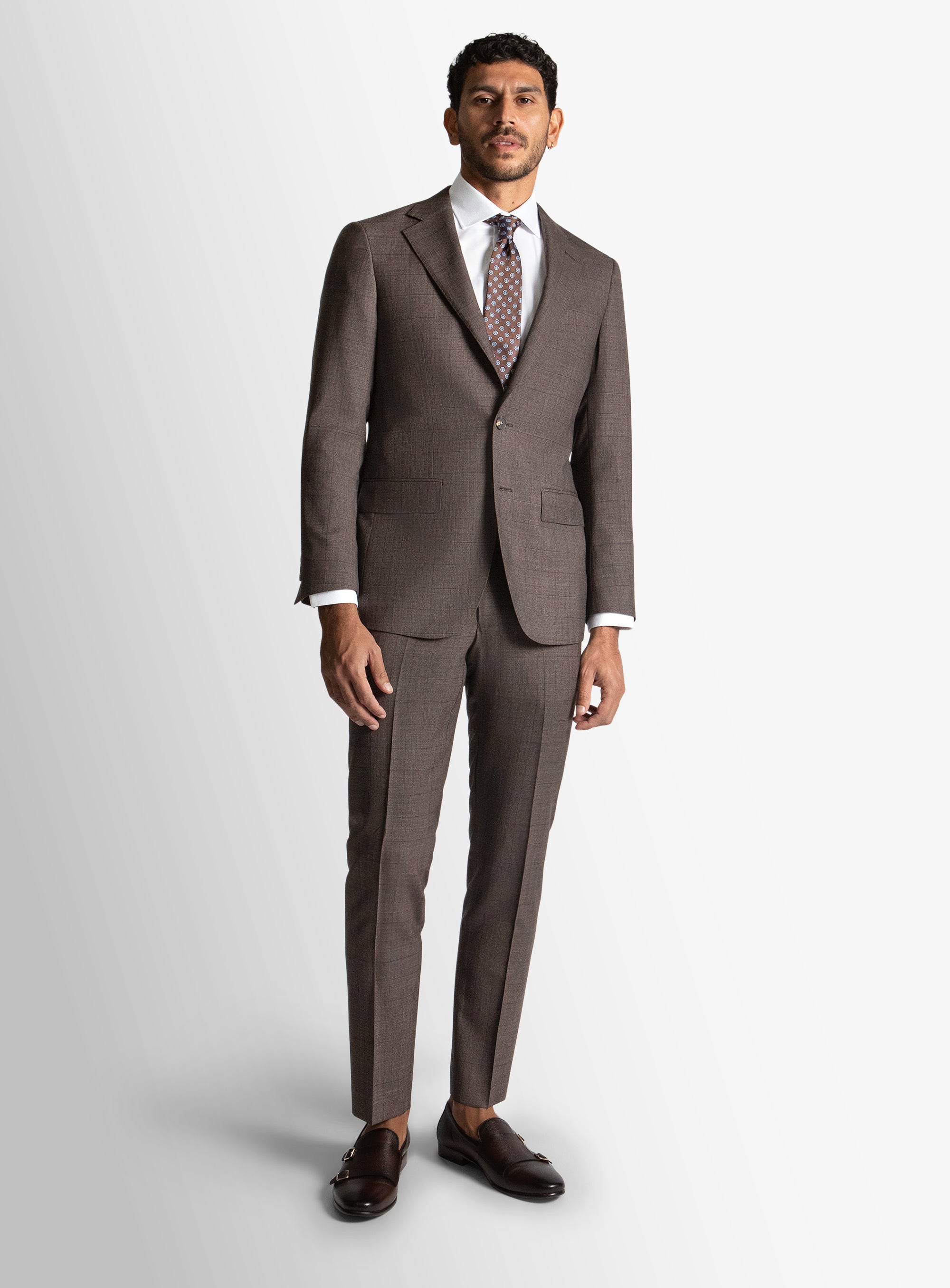Isaac Chocolate Plaid Suit