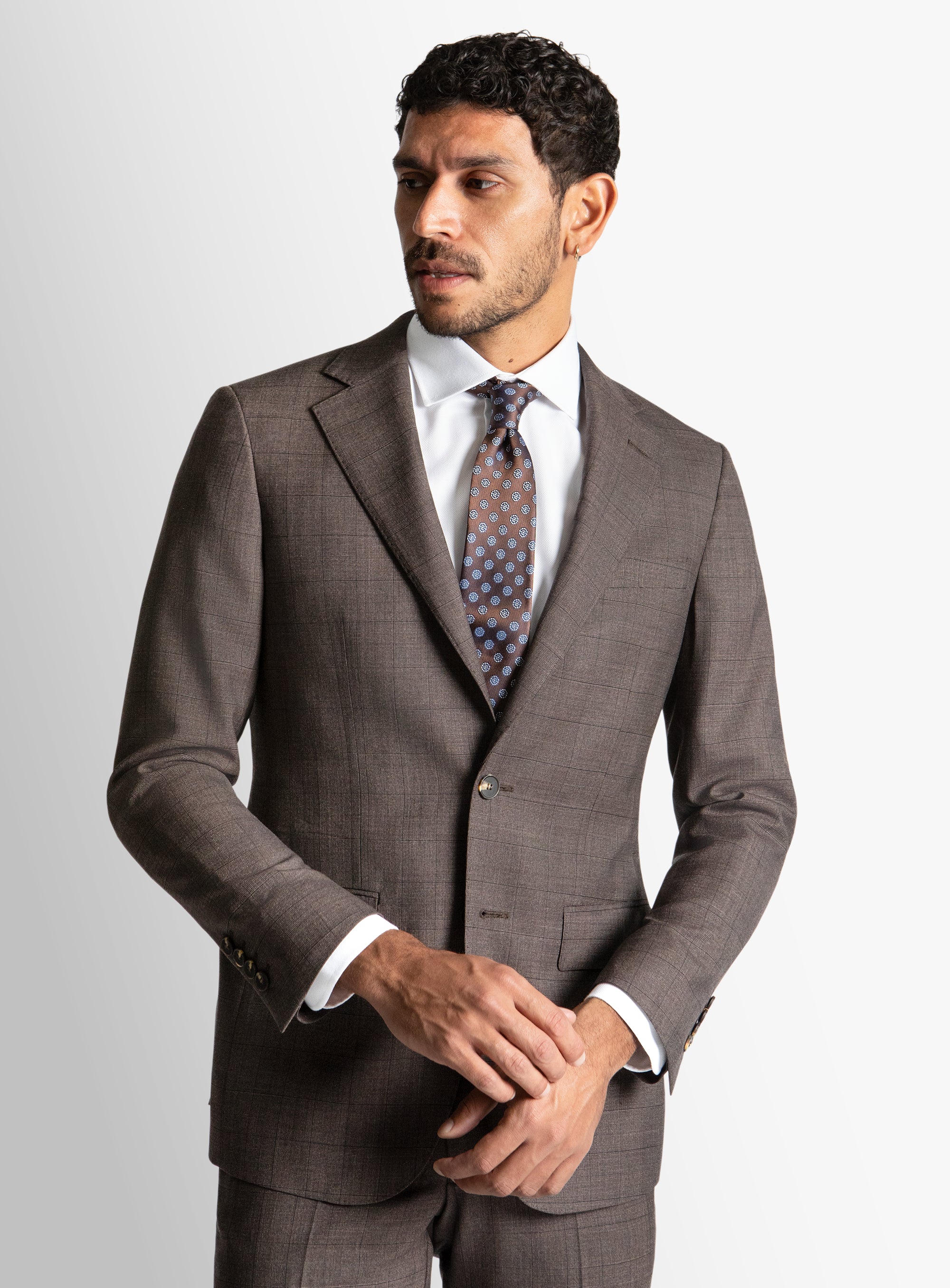 Isaac Chocolate Plaid Suit