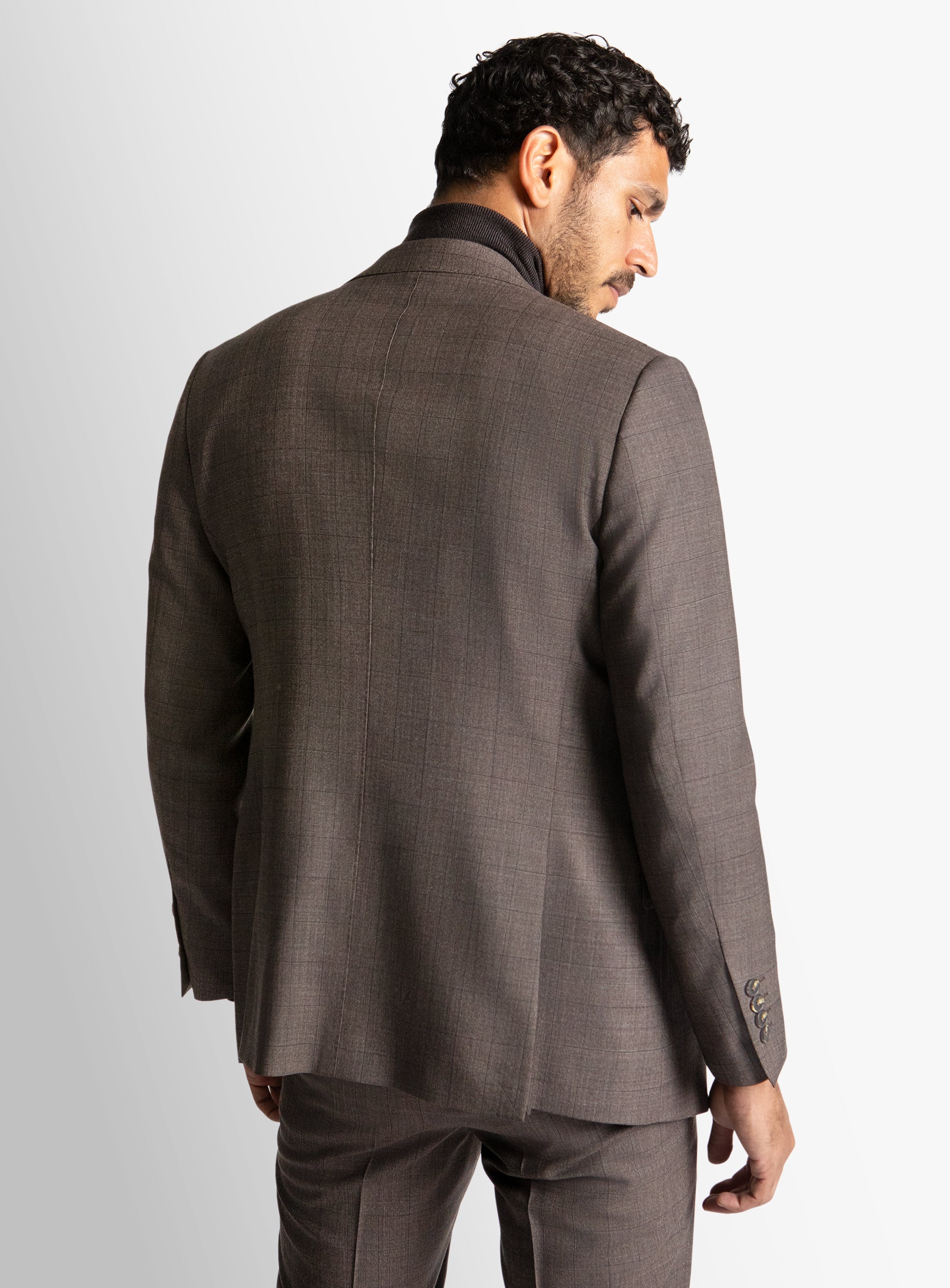 Isaac Chocolate Plaid Suit