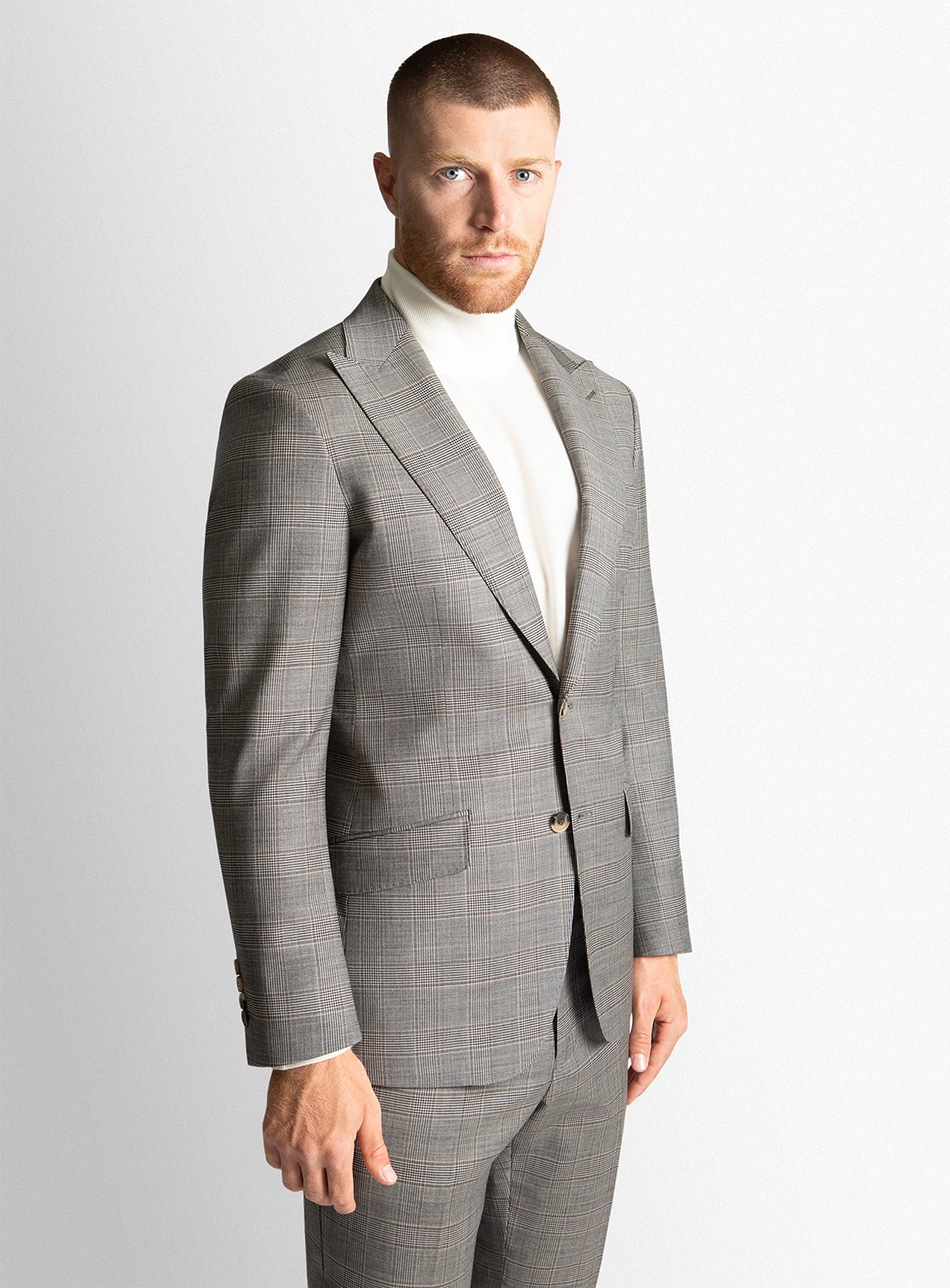 Hector Plaid Chocolate Brown Suit