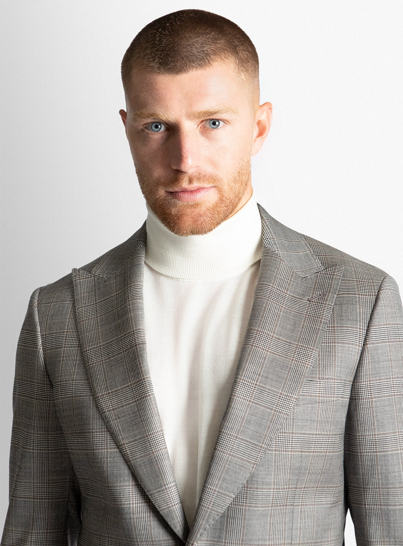 Hector Plaid Chocolate Brown Suit