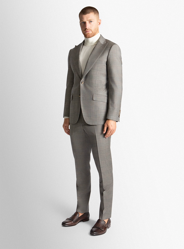 Hector Plaid Chocolate Brown Suit
