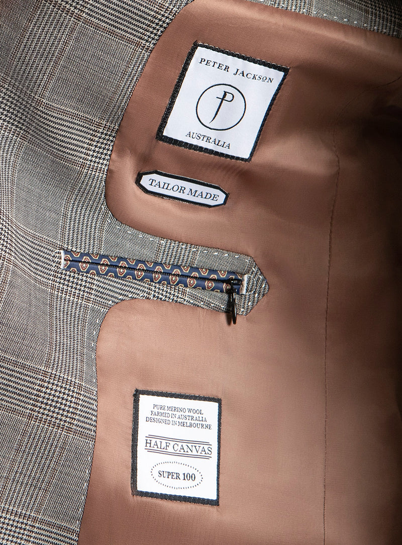 Hector Plaid Chocolate Brown Suit