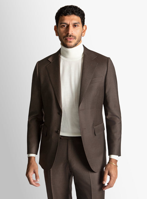 Furio Mouline Chocolate Suit