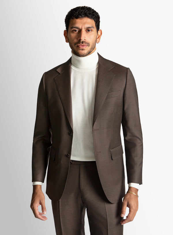 Furio Mouline Chocolate Suit