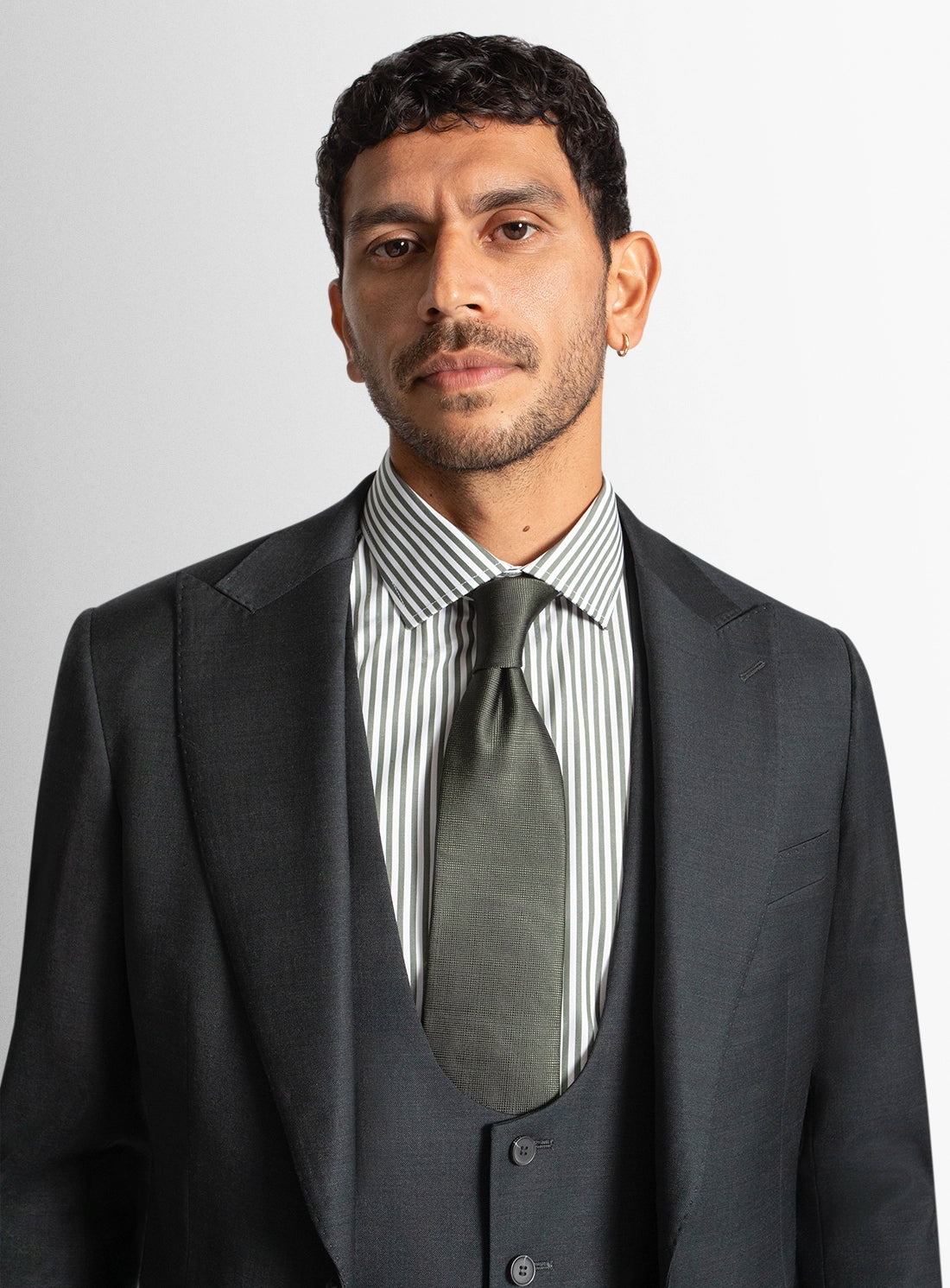 Mens Suit Green Wool