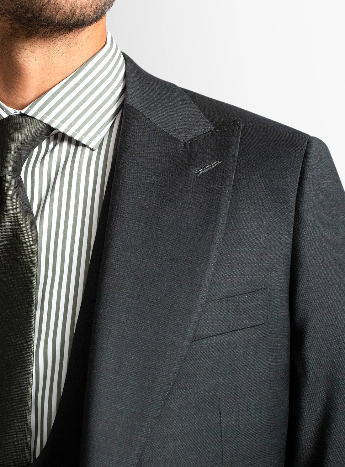 Mens Suit Green Wool