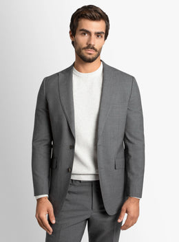 Luca Plain Weave Grey Suit