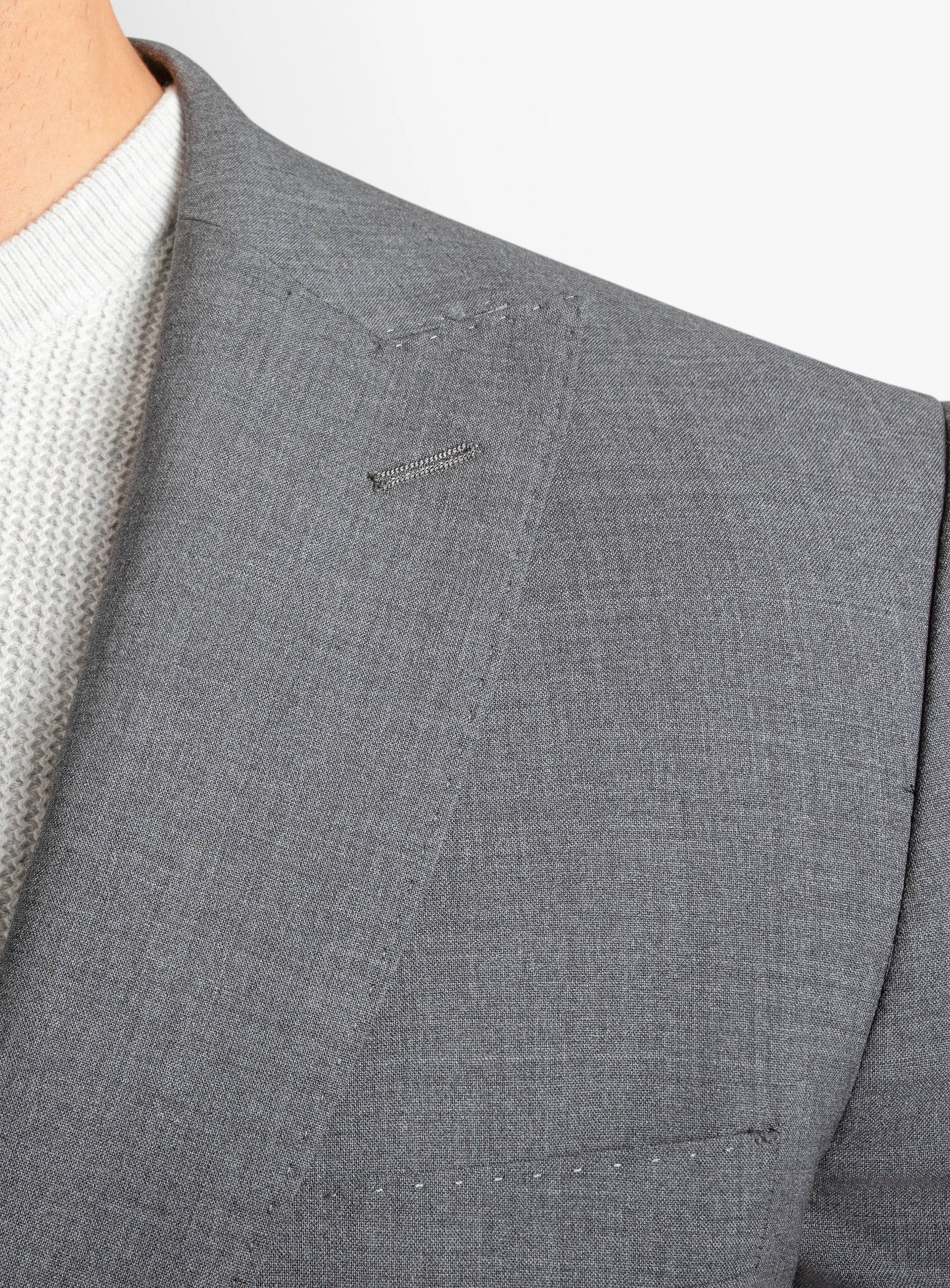 Luca Steel Grey Plain Weave Suit