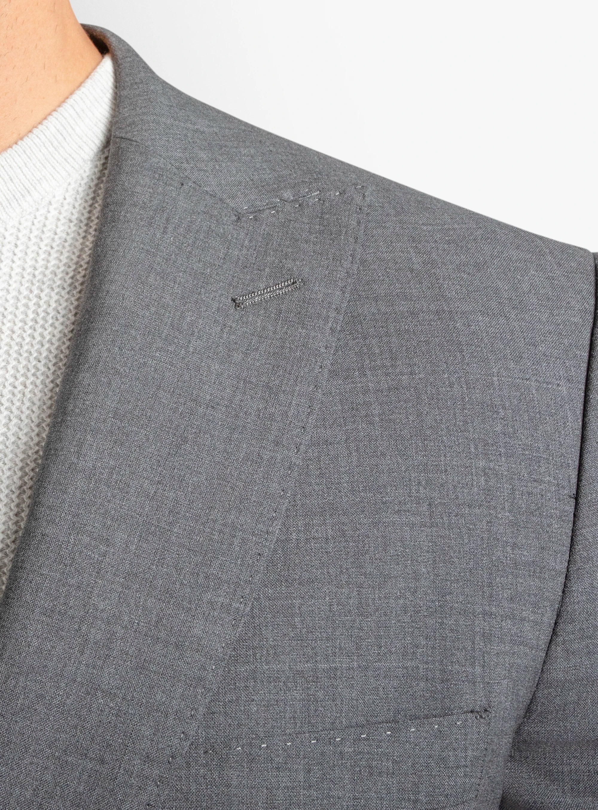 Luca Steel Grey Plain Weave Suit