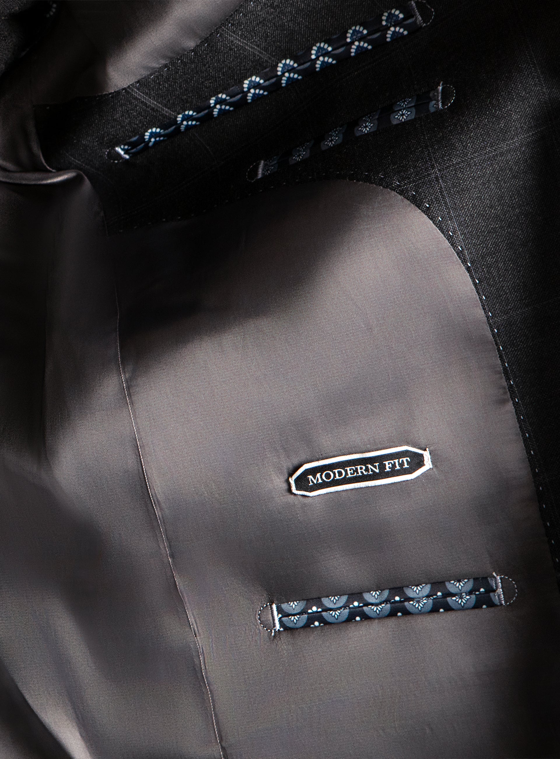 Gabriel Indigo Overcheck Suit