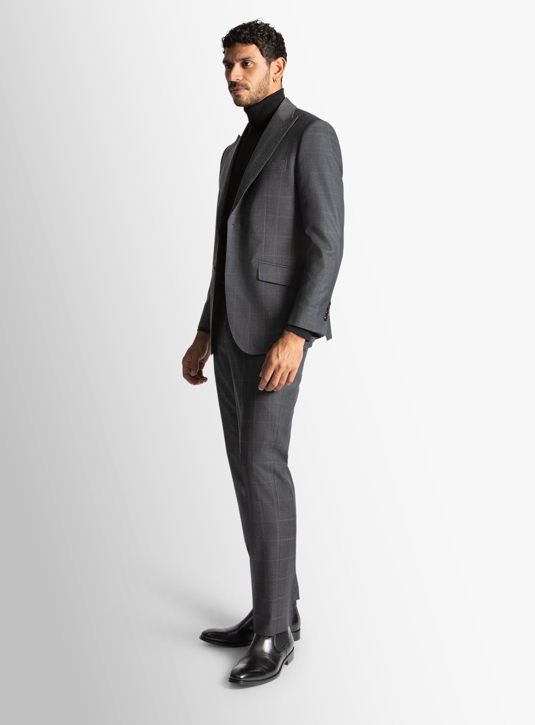Gabriel Indigo Overcheck Suit