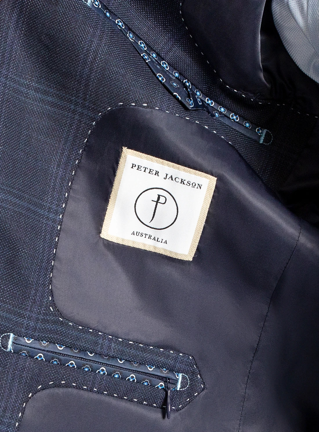 Lorenzo Basketweave Plaid Navy Suit