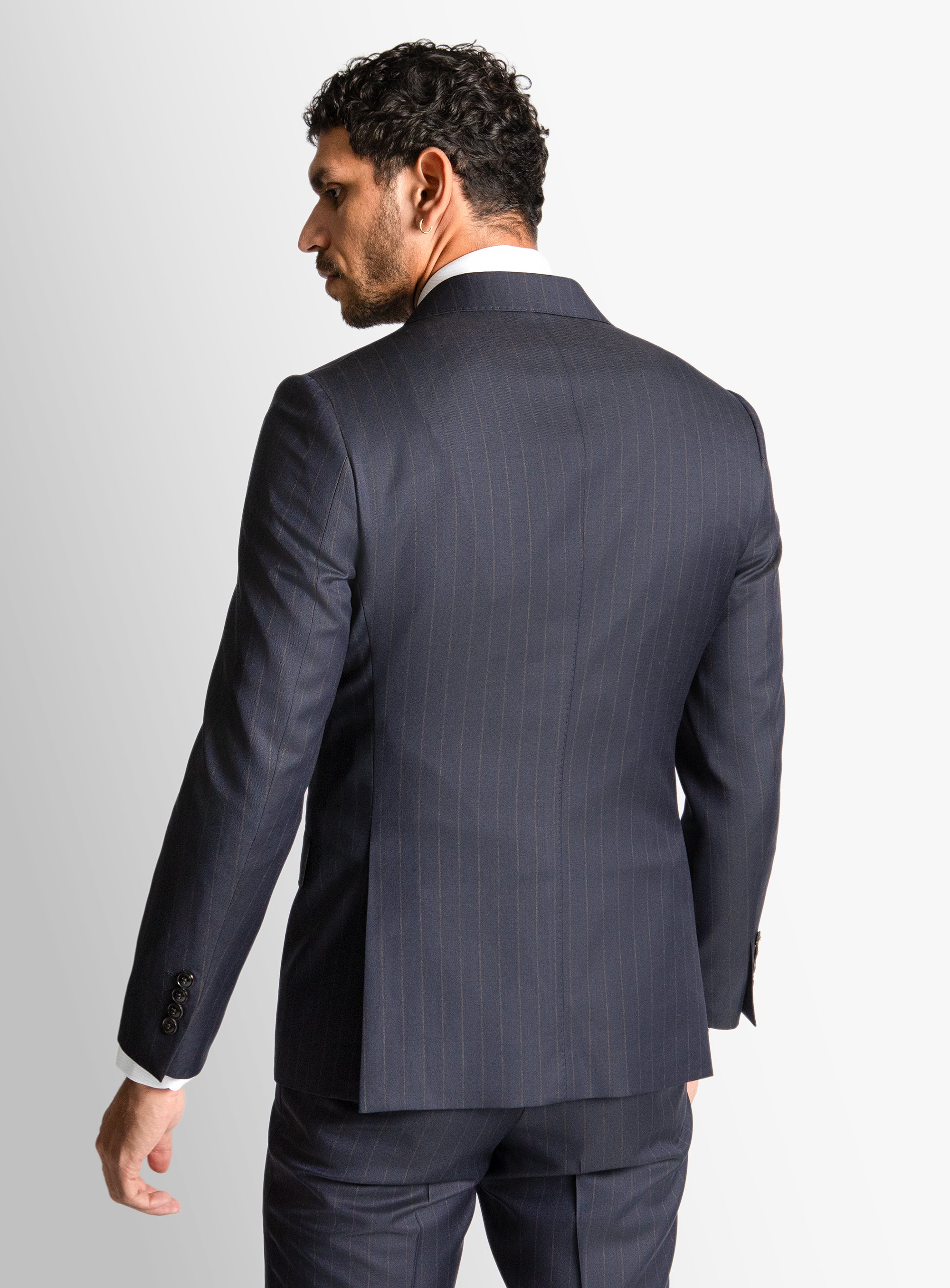 Heras Pinstripe Navy Suit
