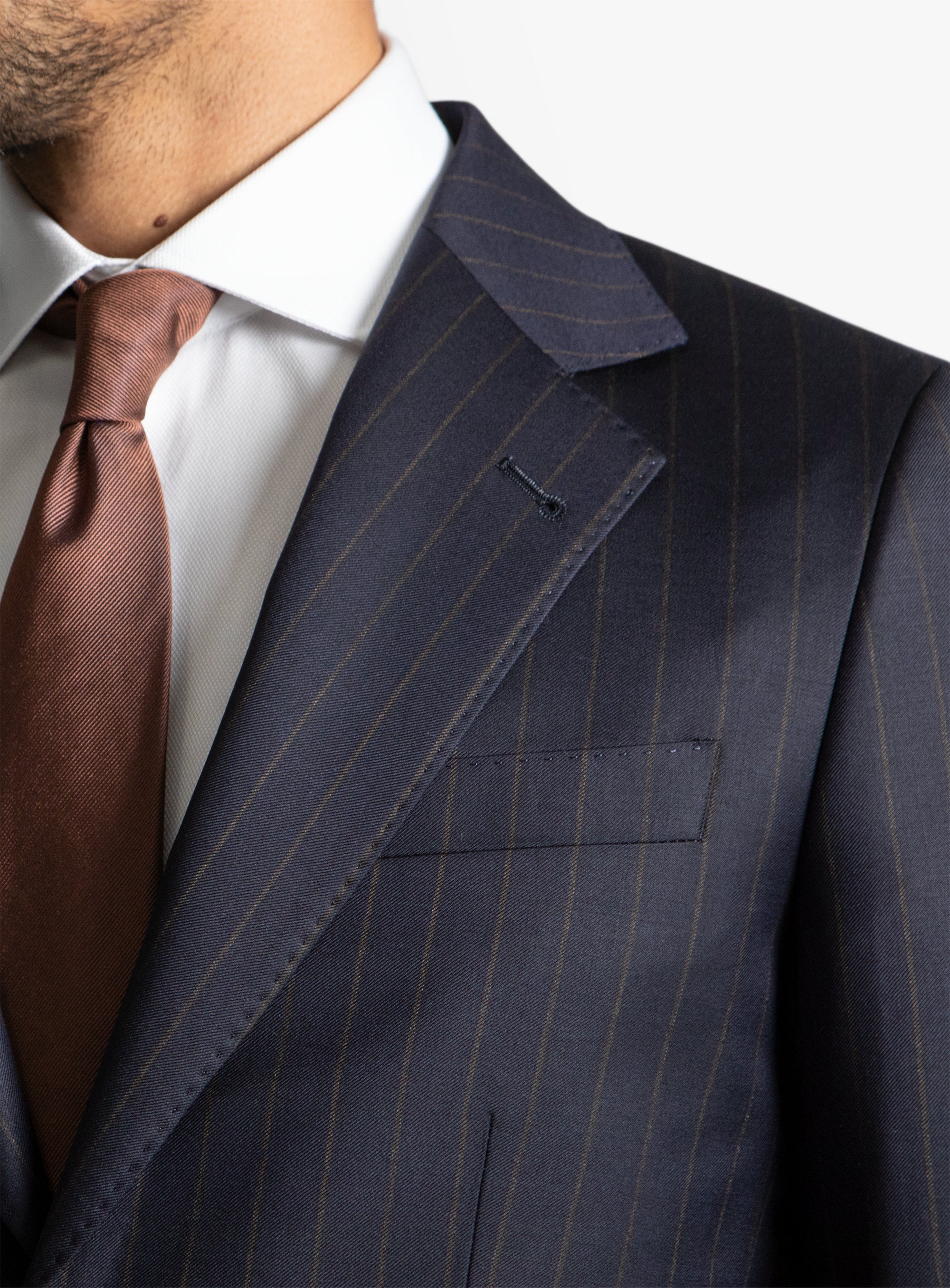 Heras Pinstripe Navy Suit
