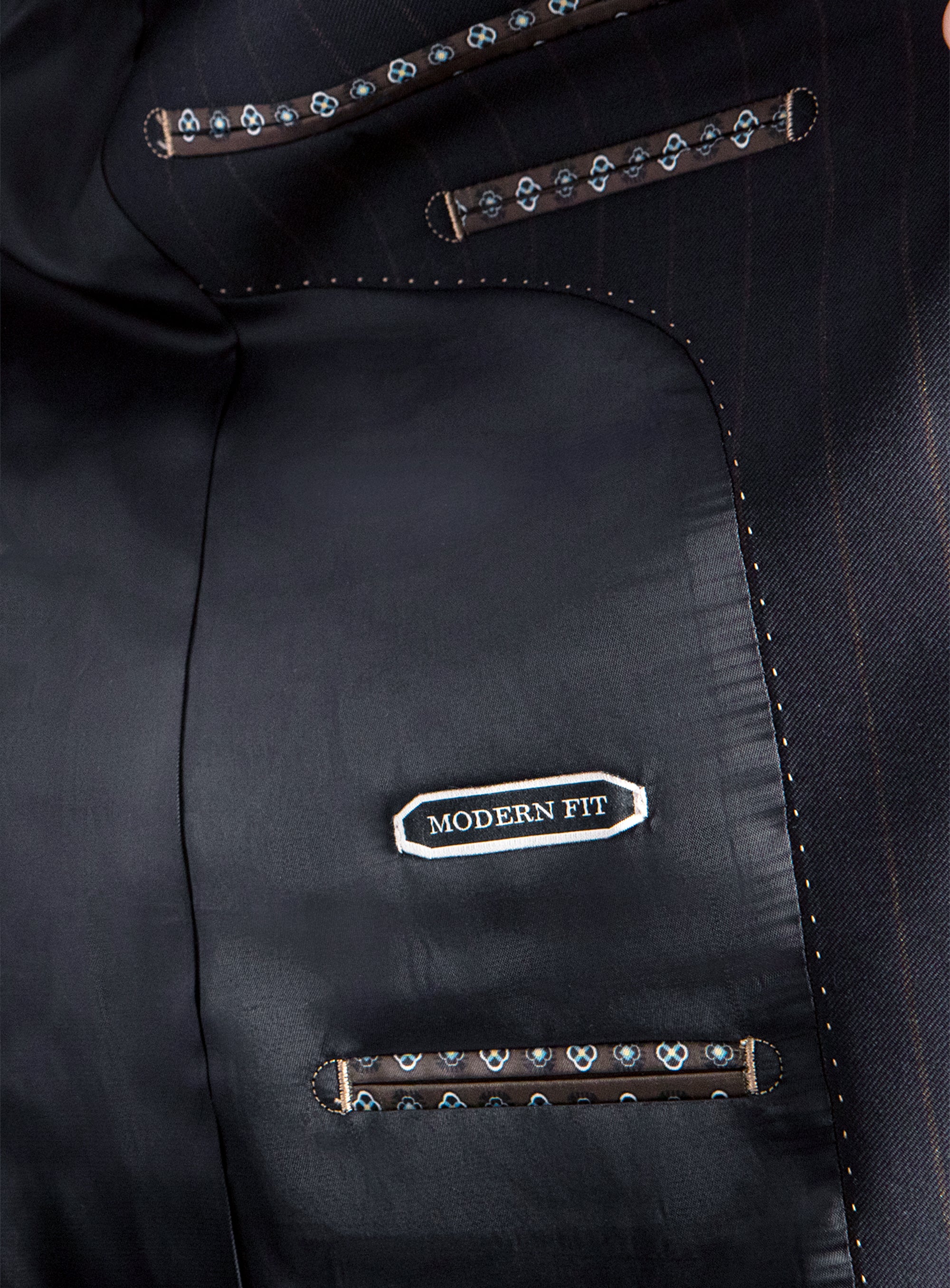 Heras Pinstripe Navy Suit