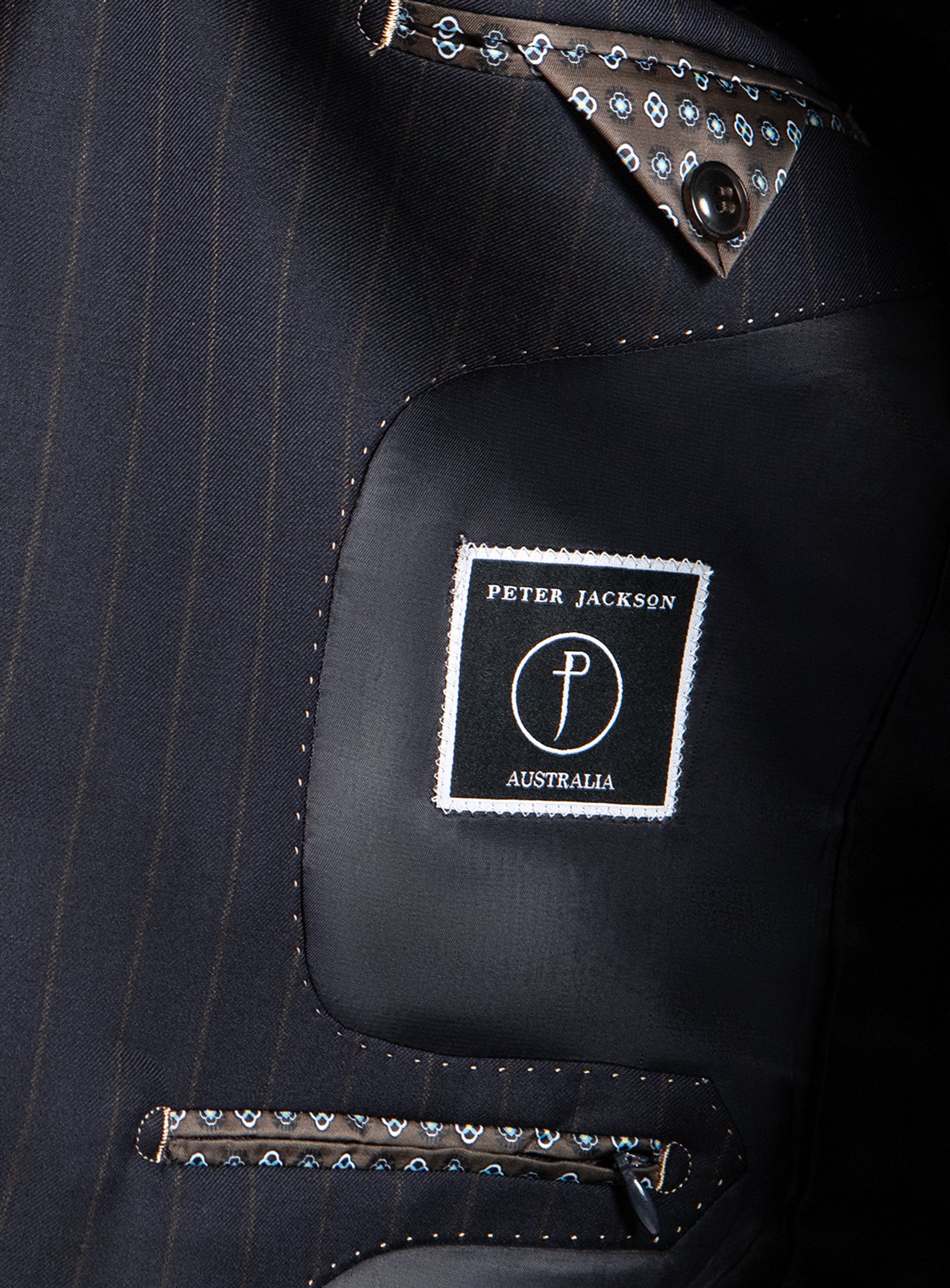 Heras Pinstripe Navy Suit