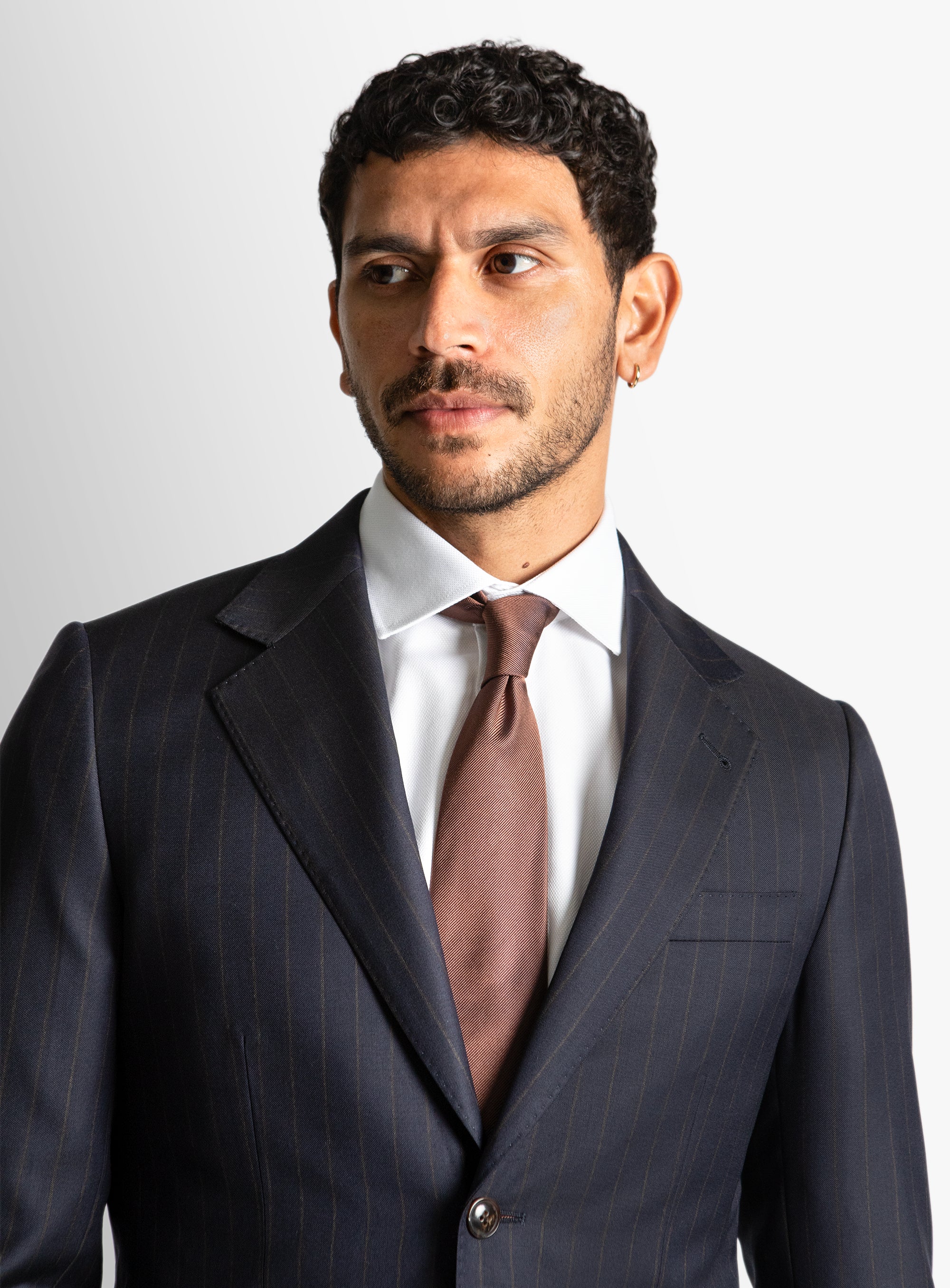 Heras Pinstripe Navy Suit