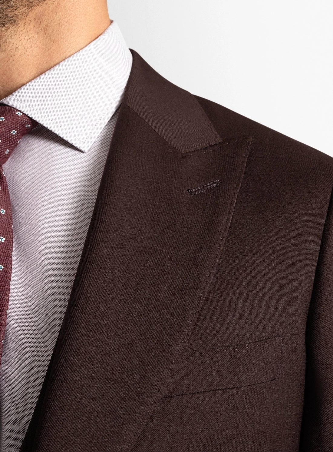 Mens Suit Red Wool