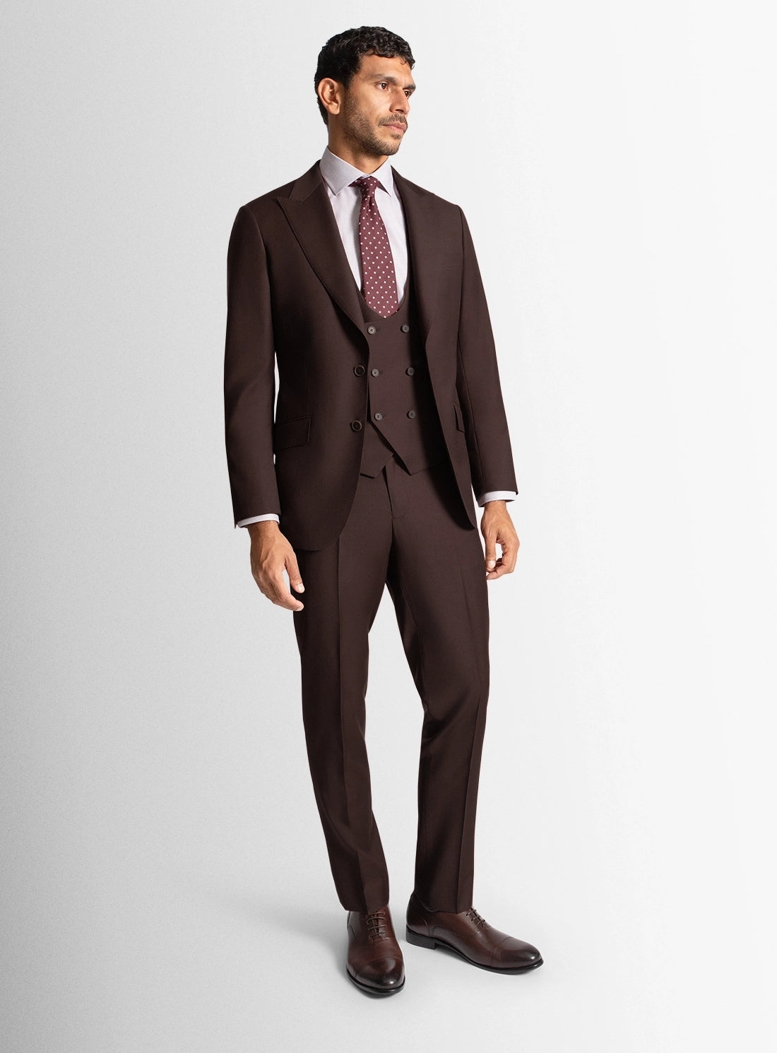 Mens Suit Red Wool