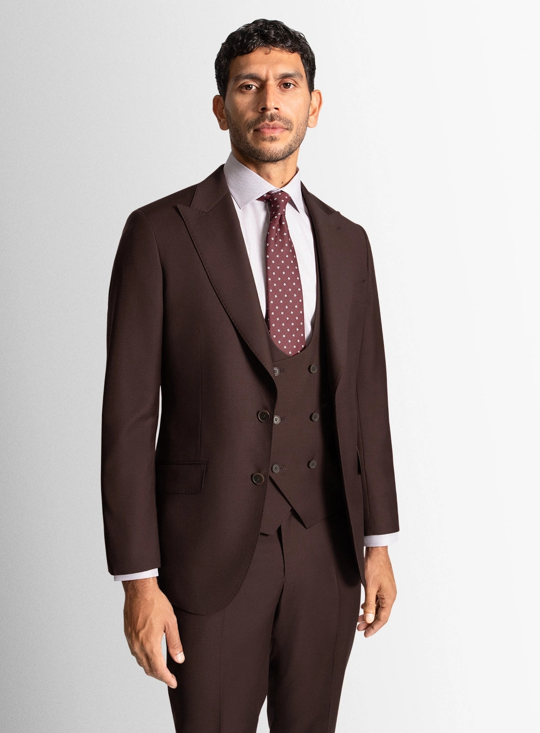 Mens Suit Red Wool