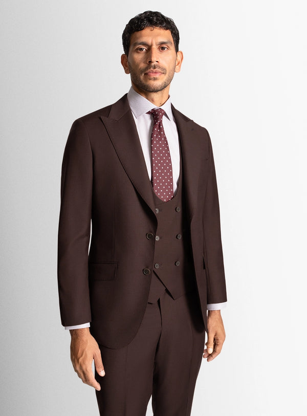 Mens Suit Red Wool