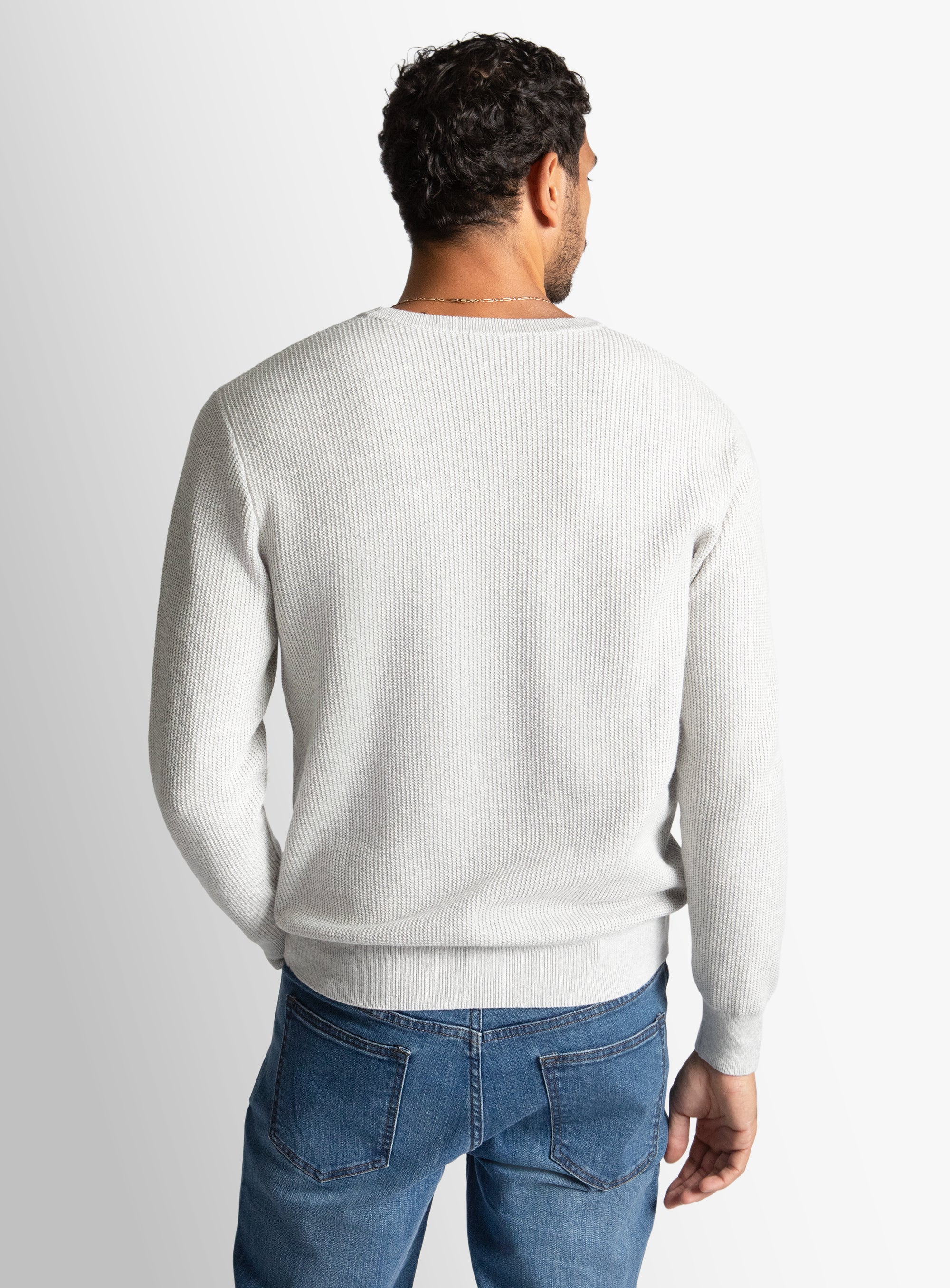 Ash Textured Rib Crew Neck