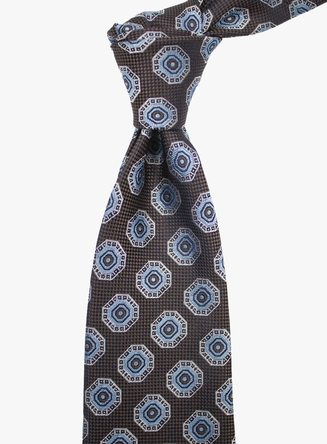 Patterned tie on a white background