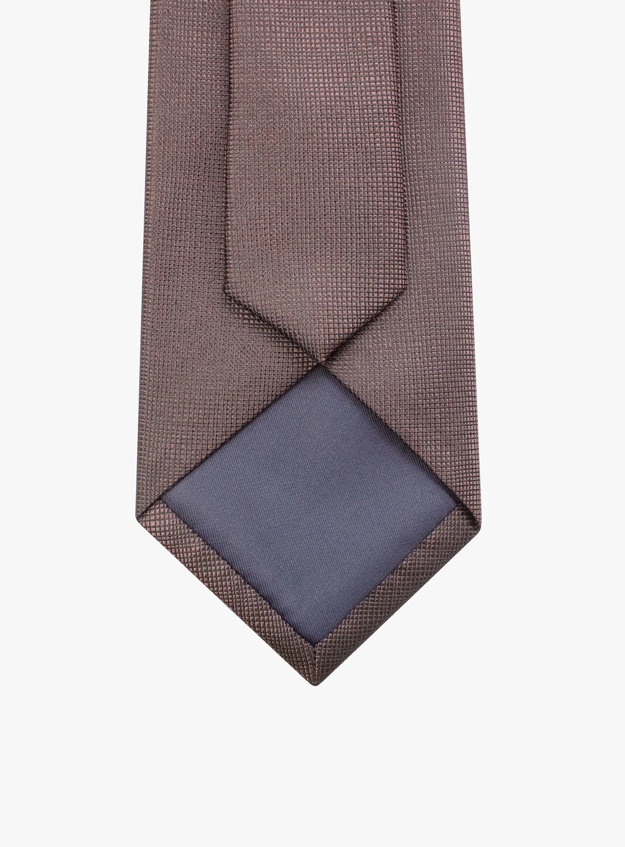 Textured Brown Tie