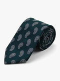 Small Paisley Green Silk Tie