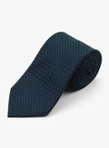Geometric Green Silk Tie