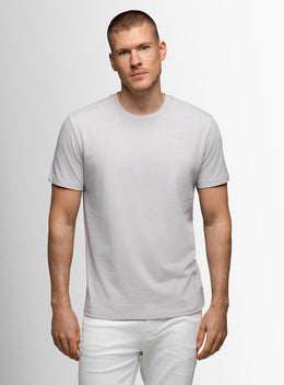 Turin Cotton/Linen Ash Grey Tee