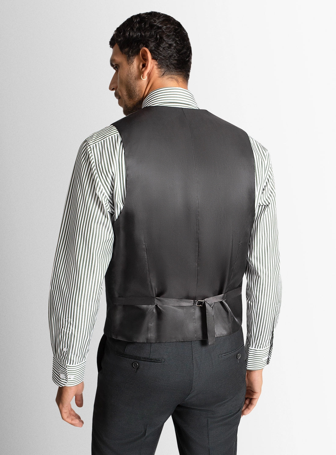 Mens Vest Green Wool