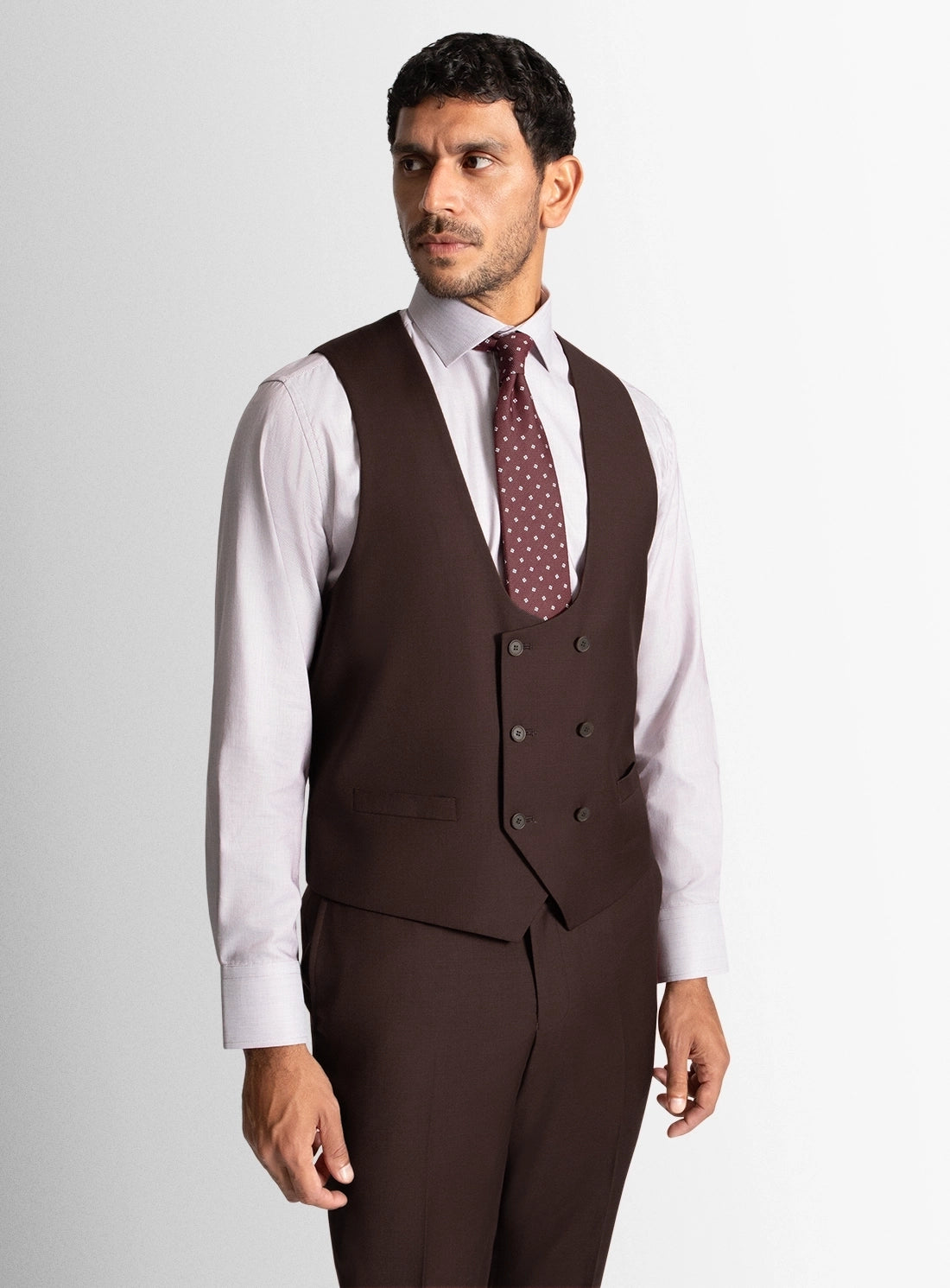 Mens Suit Red Wool