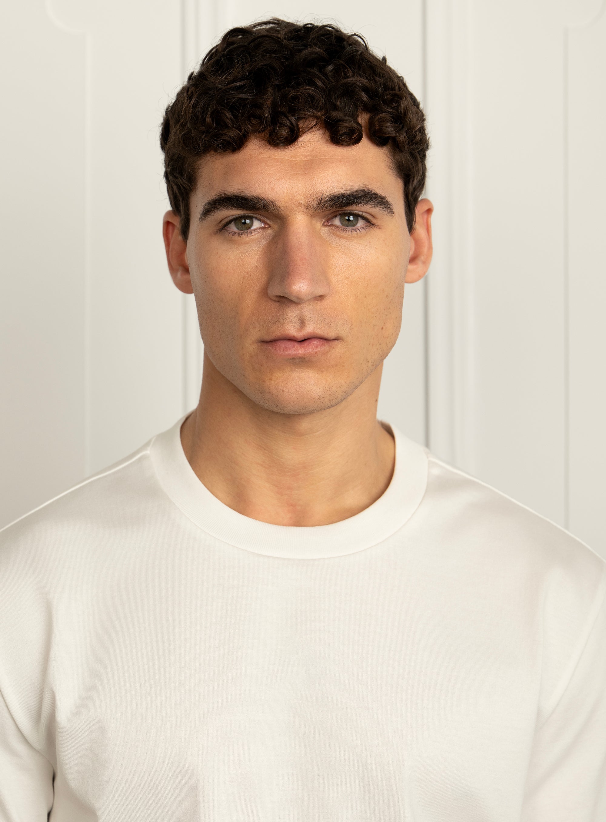 Girolamo Mercerised Cotton White T-Shirt