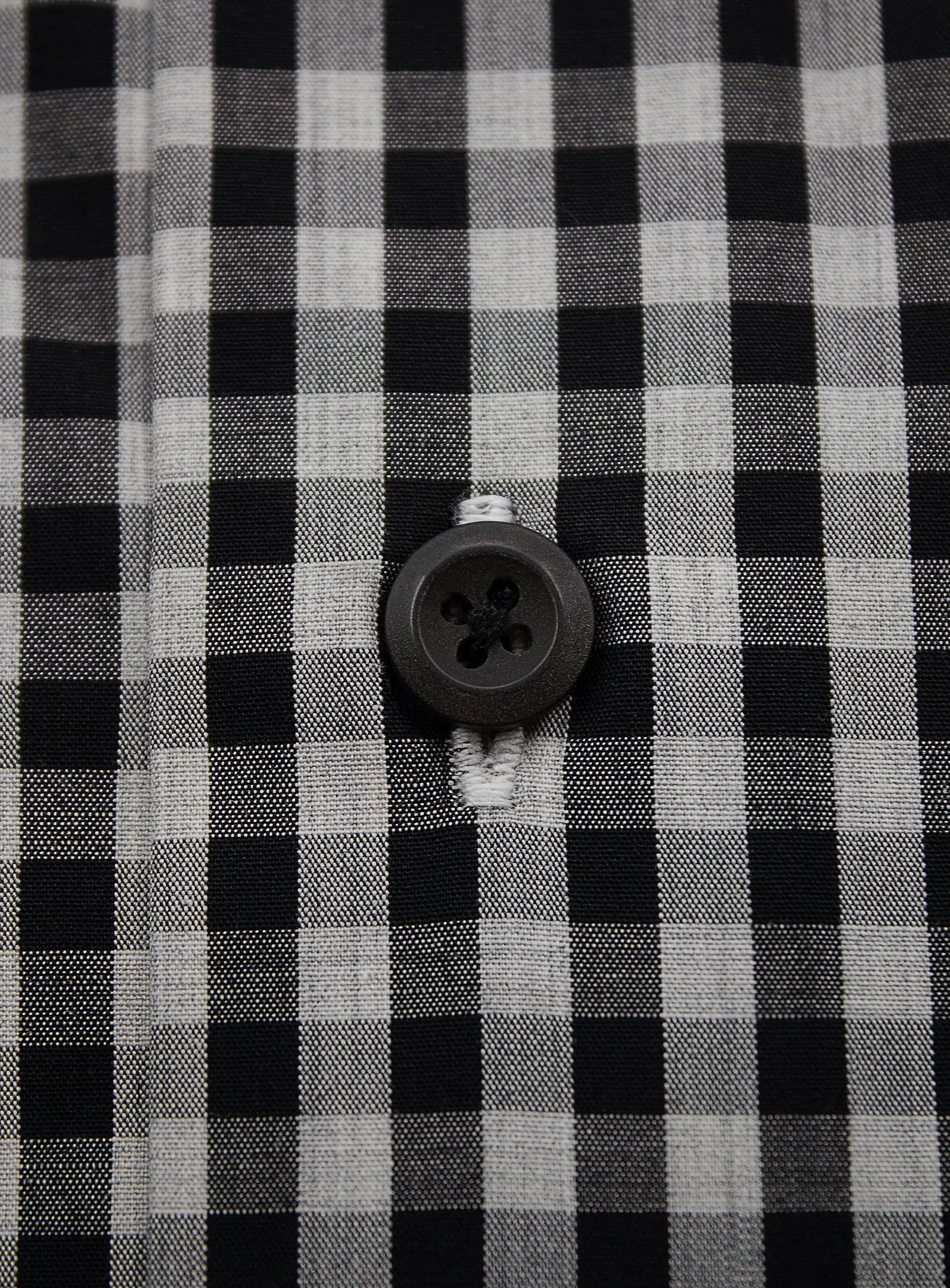 Merano Melange Grey and Black Gingham Shirt